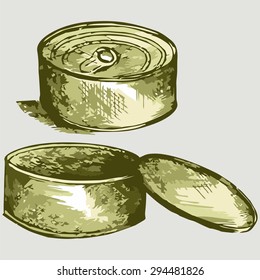 Vector metal cans