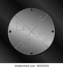 Vector Metal Circle with Arrows