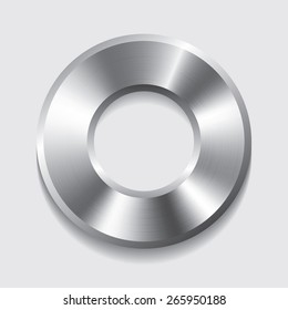 Vector metal donuts button with circular