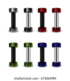 Vector metal dumbbells