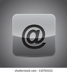 Vector metal e-mail noise icon