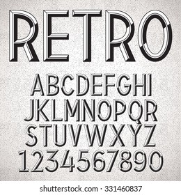 Vector Metal Embossed Font