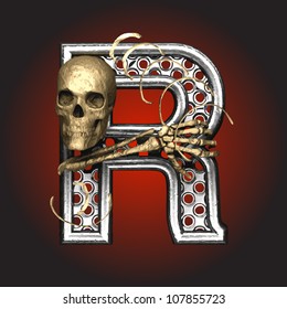 Vector Metal figure with skeleton