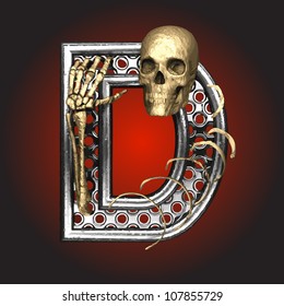 Vector Metal figure with skeleton