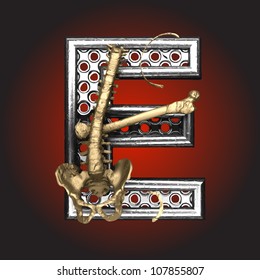 Vector Metal figure with skeleton