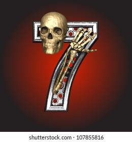 Vector Metal figure with skeleton