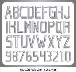 vector metal font