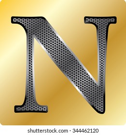 Vector of Metal font. There is a clipping path