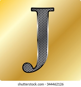 Vector of Metal font. There is a clipping path