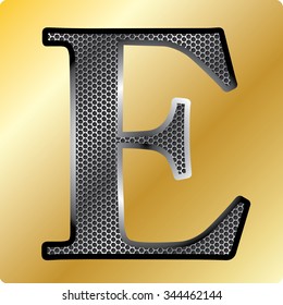 Vector of Metal font. There is a clipping path