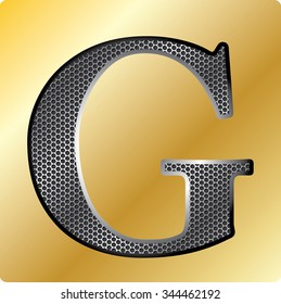 Vector of Metal font. There is a clipping path