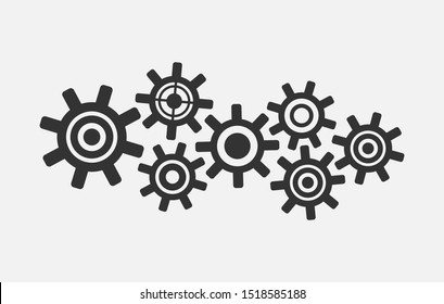 Vector metal gears and cogs Mechanism wheels