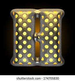 vector metal with glow dots figure