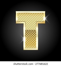 Royal Gold Letter T Images Stock Photos Vectors Shutterstock