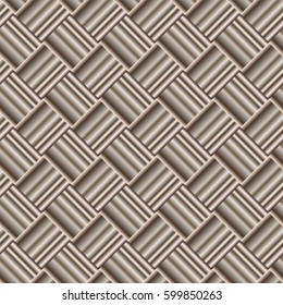 Vector metal gold texture. Golden abstract background with square details. Seamless pattern with golden tiles , shiny and volume effect