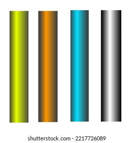 vector metal gradient color set