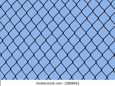 vector -metal grid against a blue sky