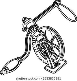 Vector metal hand tool illustration of a sword
