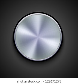 vector metal icon on gray background. Eps10