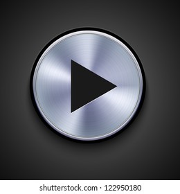vector metal icon on gray background. Eps10