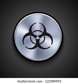 vector metal icon on gray background. Eps10