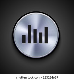 vector metal icon on gray background. Eps10