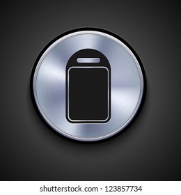 vector metal icon on gray background. Eps10