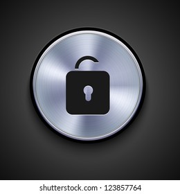 vector metal icon on gray background. Eps10
