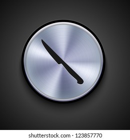 vector metal icon on gray background. Eps10