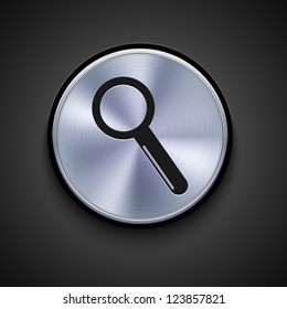 vector metal icon on gray background. Eps10