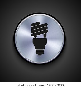 vector metal icon on gray background. Eps10