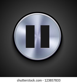vector metal icon on gray background. Eps10