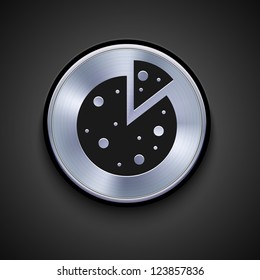 vector metal icon on gray background. Eps10