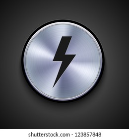 vector metal icon on gray background. Eps10