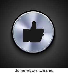 vector metal icon on gray background. Eps10