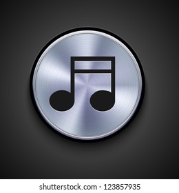 vector metal icon on gray background. Eps10