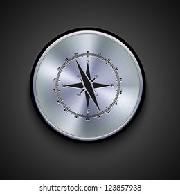 vector metal icon on gray background. Eps10