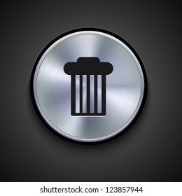 vector metal icon on gray background. Eps10