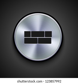 vector metal icon on gray background. Eps10