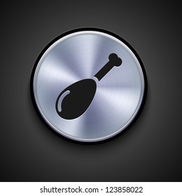 vector metal icon on gray background. Eps10