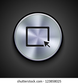 vector metal icon on gray background. Eps10