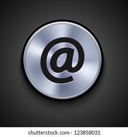 vector metal icon on gray background. Eps10