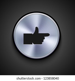 vector metal icon on gray background. Eps10