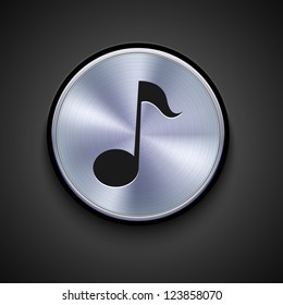 vector metal icon on gray background. Eps10