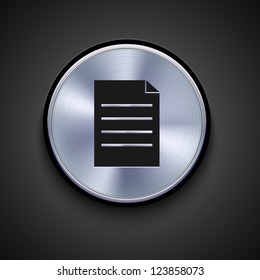 vector metal icon on gray background. Eps10