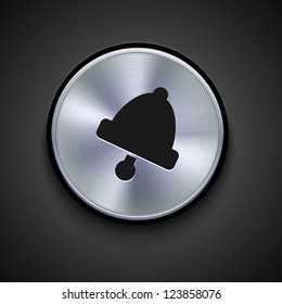 vector metal icon on gray background. Eps10