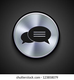 vector metal icon on gray background. Eps10
