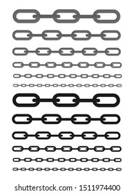 Vector metal iron string set isolated