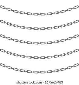 Vector metal iron string set isolated