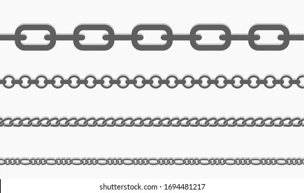 Vector metal iron string set isolated.